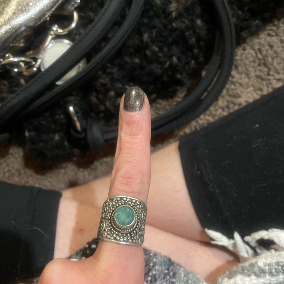 Sterling silver emerald rings - Picture 1 of 4